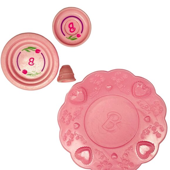Barbie Dollhouse Kitchen & Dining Accessories Set - Plates Cups Utensils Food It - Picture 5 of 6